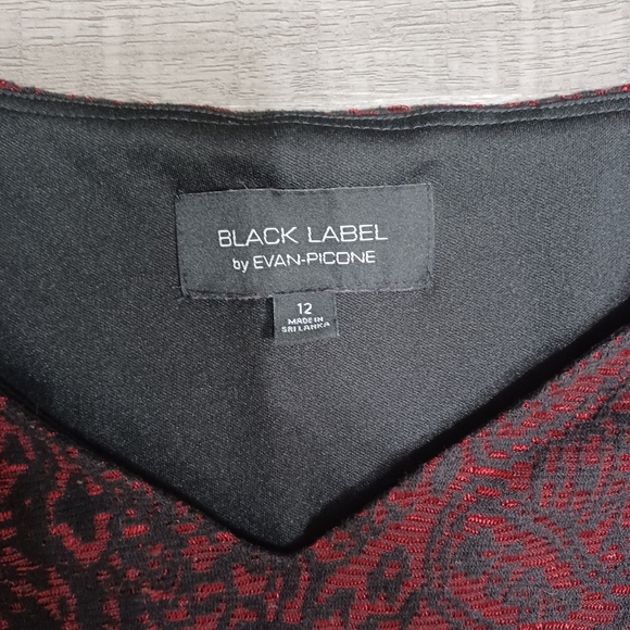 Black Label Red and Black Lace Dress Size 12 - Picture 2 of 4